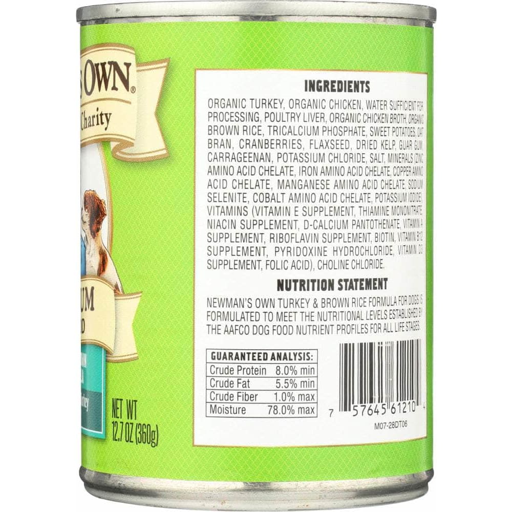 Newmans Own Newman's Own Premium Dog Food Turkey and Brown Rice, 12.7 oz
