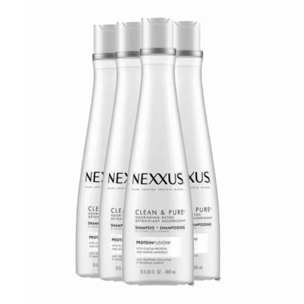 Nexxus Clean& Pure Clarifying Shampoo For Nourished Hair with ProteinFusion 13.5 Oz - 4 Pack - Shampoo - Nexxus