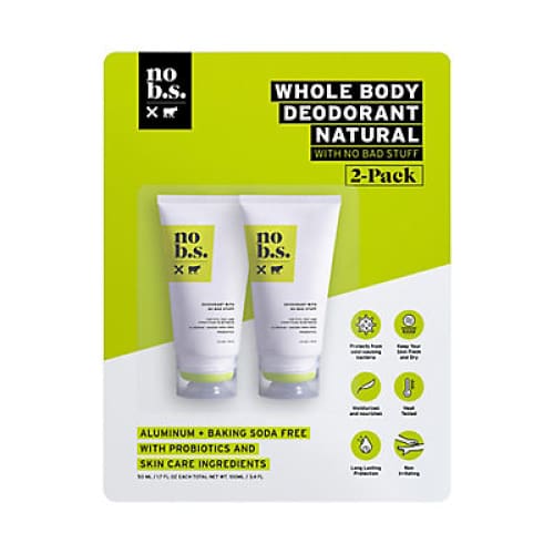 No BS Whole-Body Natural Deodorant 2 ct./1.7 oz. - Home/Personal Care/Deodorants & Antiperspirants/ - No BS