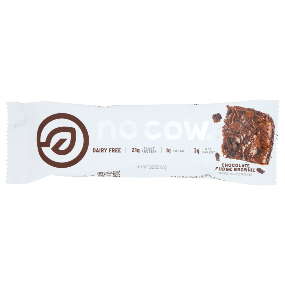 NO COW BAR: Chocolate Fudge Brownie Bar 60 gm (Pack of 5) - NO COW BAR