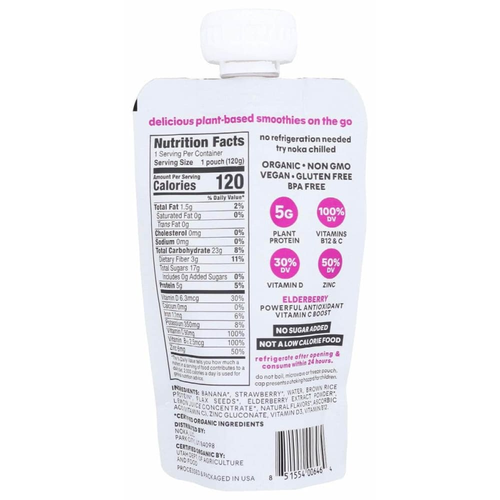 NOKA Noka Smoothie Strawberry Banana, 4.22 Oz