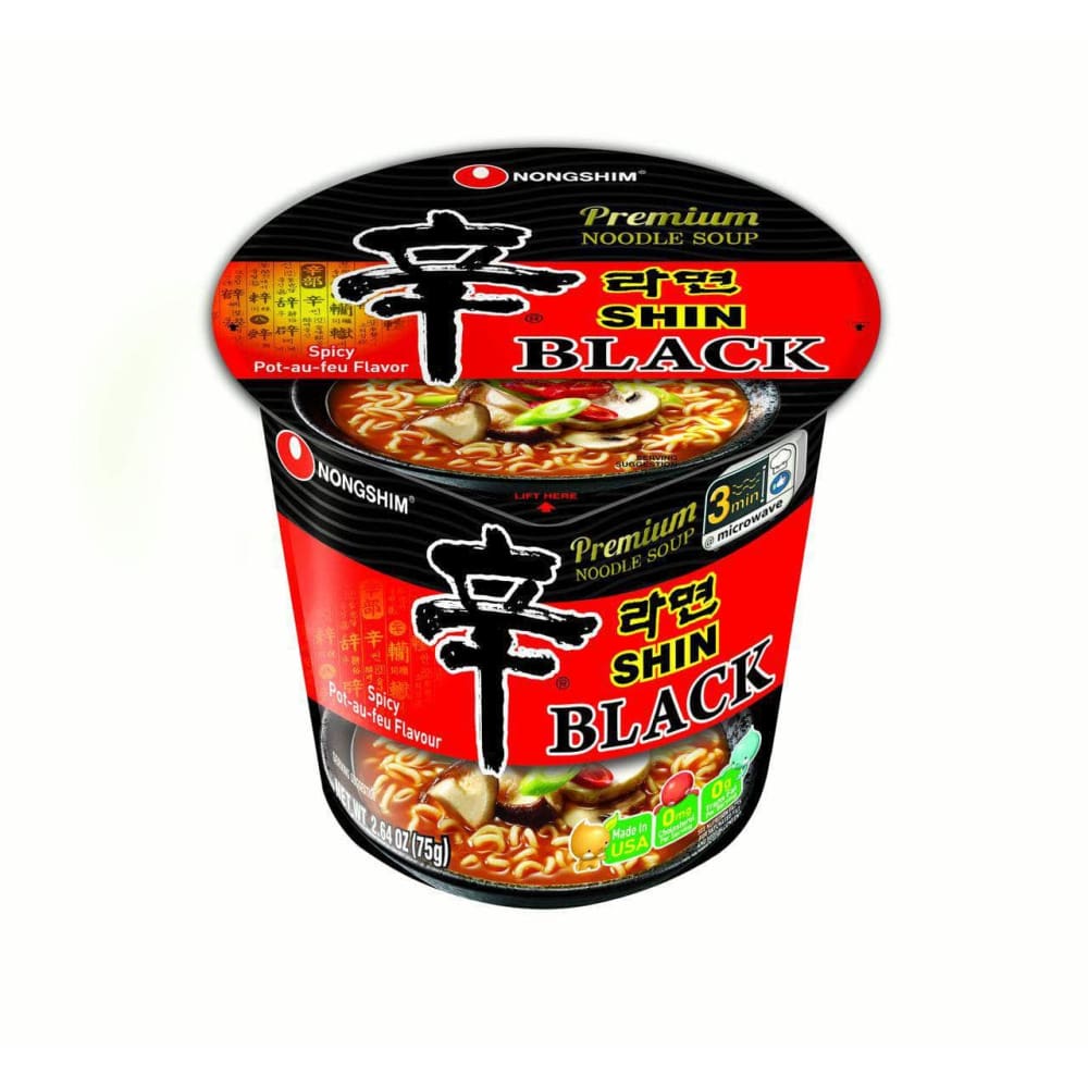 NONG SHIM Nong Shim Black Shin Ramyun Cup, 2.64 Oz