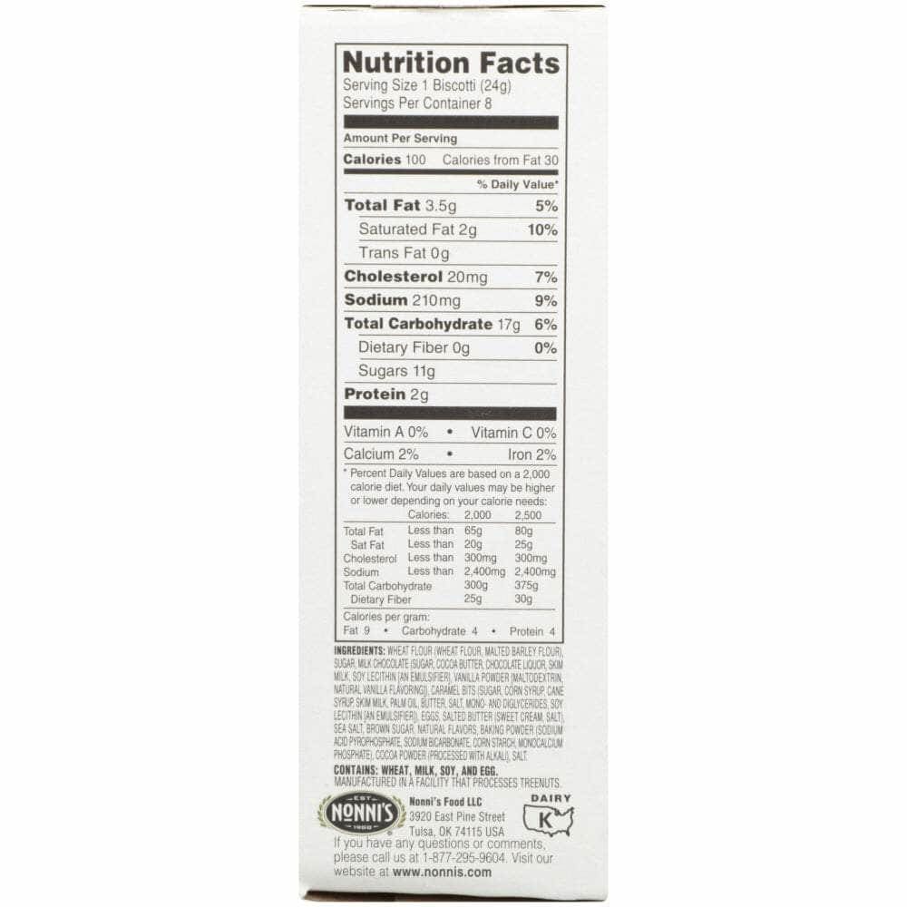 Nonnis Nonnis Salted Caramel Biscotti, 6.72 oz