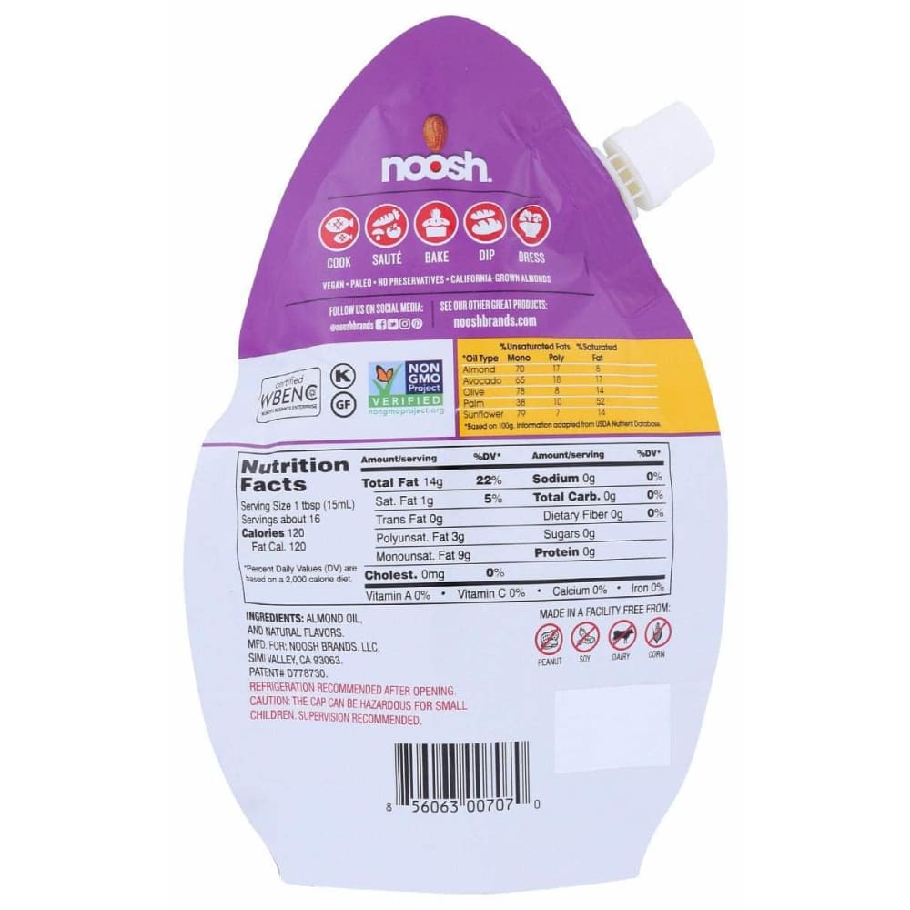 NOOSH Noosh Roasted Garlic Almond Oil, 8 Oz