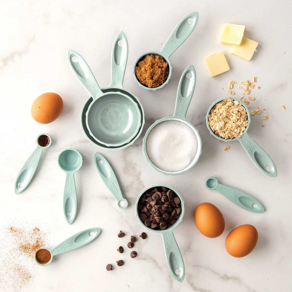 Nordic Ware Sea Glass Blue Measuring Cups and Measuring Spoons Set - Food Preparation - Nordic
