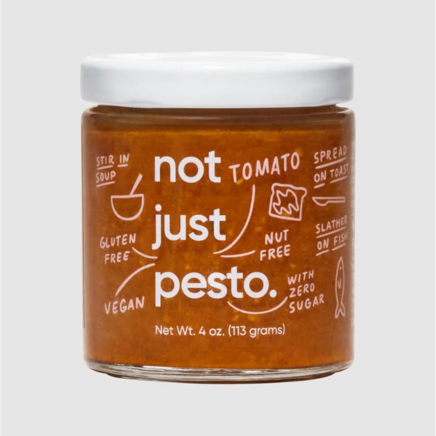 NOT JUST: Pesto Rosso Sauce 4 oz (Pack of 3) - Meal Ingredients > Sauces - NOT JUST