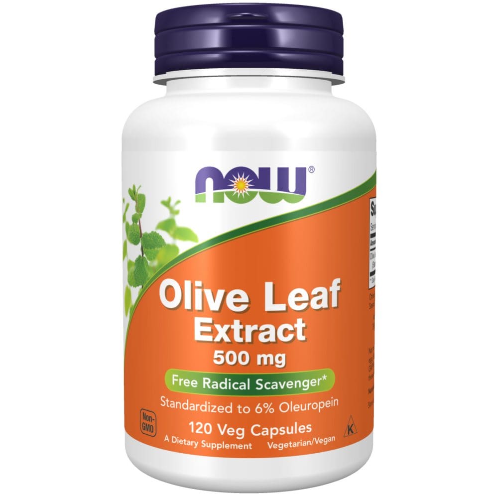 NOW Supplements Olive Leaf Extract 500 mg. Free Radical Scavenger* (120 ct.) - Supplements - NOW