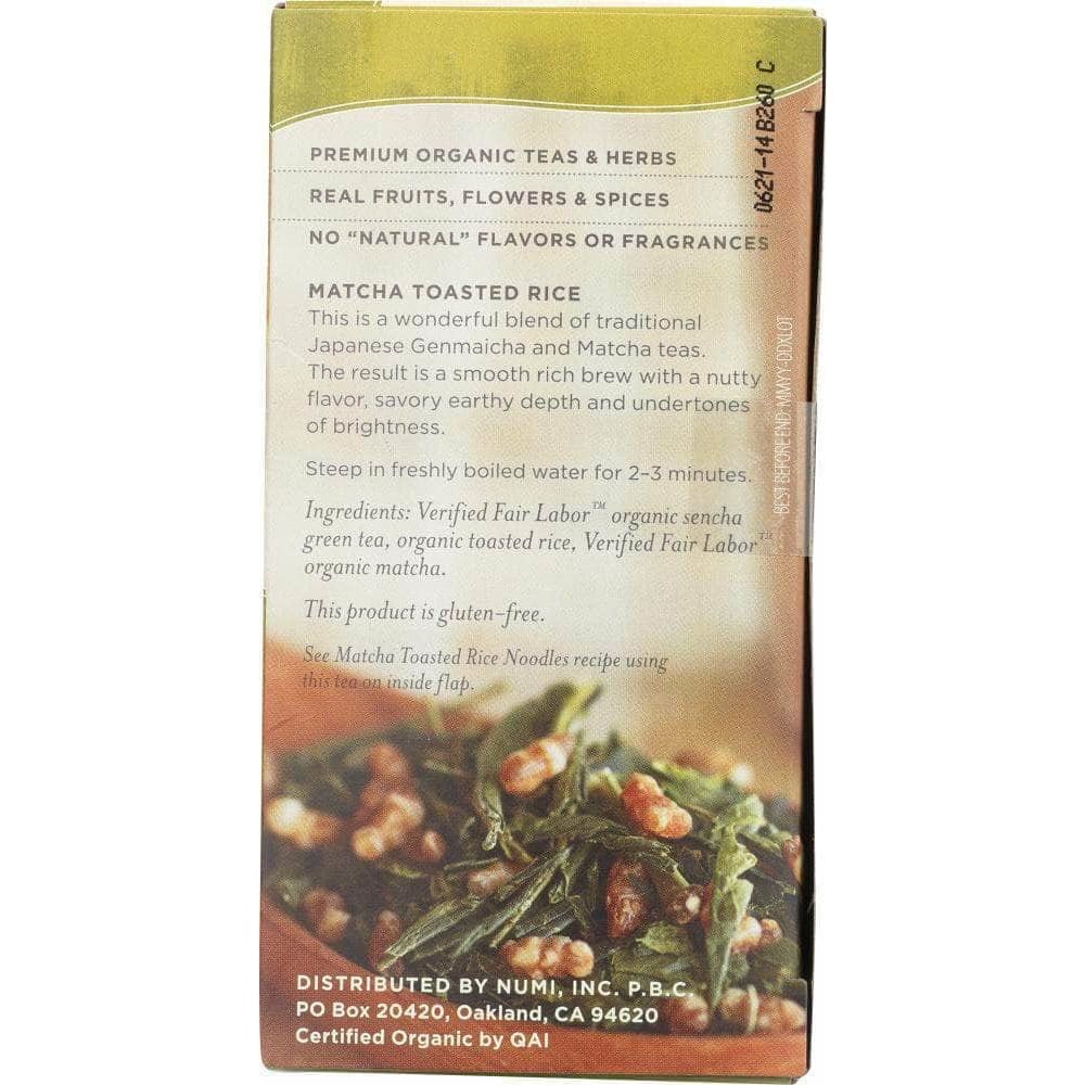 Numi Numi Teas Matcha Toasted Rice Green Tea, 18 bg