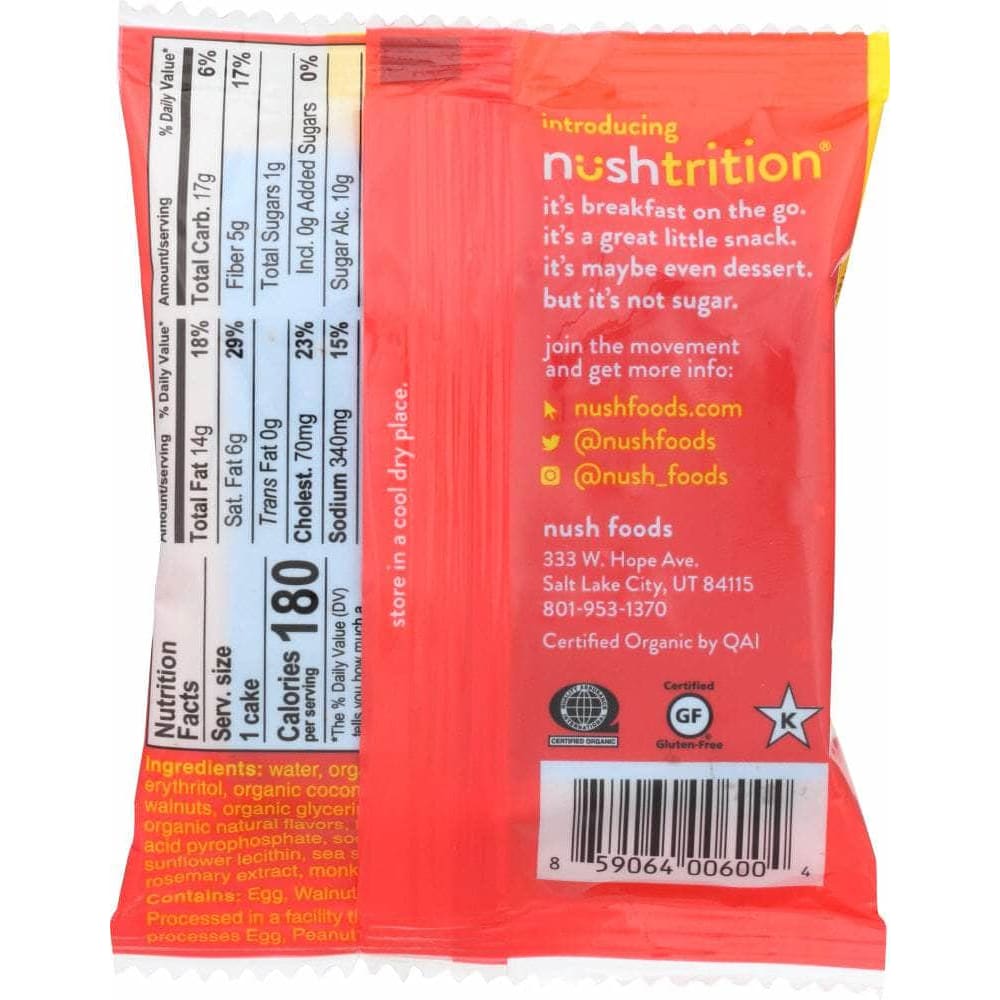 Nush Nush Cake Slice Banana Nut, 2.1 oz