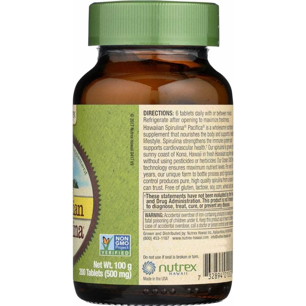 Pure Hawaiian Nutrex Hawaii Spirulina Pacifica Pure Hawaiian Nature's Multi-Vitamin 500 Mg, 200 Tablets