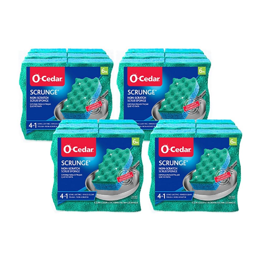 O-Cedar Multi-Use No-Scratch Scrunge Sponge 24 ct. - Cleaning Carts & Tools - O-Cedar