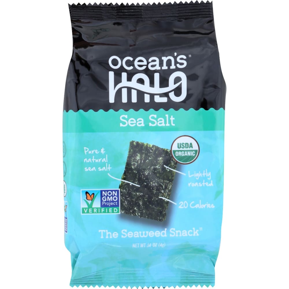 OCEANS HALO: Sea Salt Seaweed 0.14 oz (Pack of 6) - Seaweed Dried - OCEANS HALO