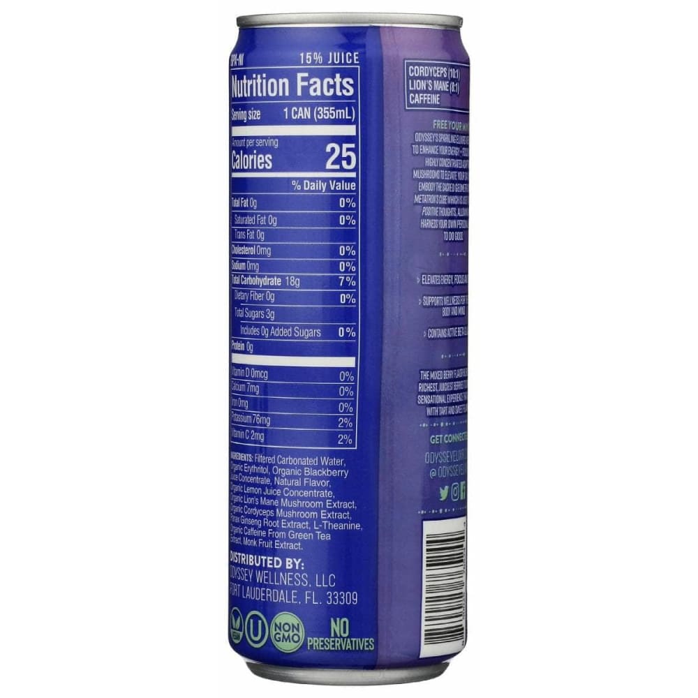 ODYSSEY ELIXIR Grocery > Beverages > Energy Drinks ODYSSEY ELIXIR Energy Plus Focus Mixed Berry, 12 fo