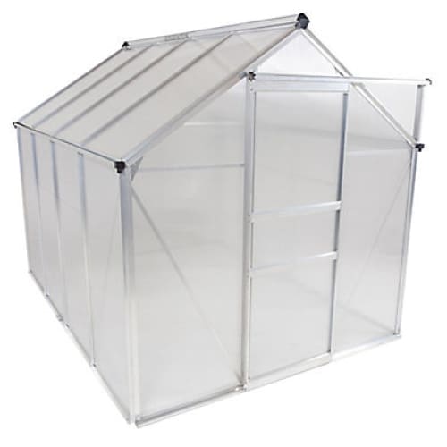 Ogrow 6’ x 8’ Walk-In Greenhouse with Sliding Door Adjustable Roof Vent and Heavy-Duty Aluminum Frame - Home/Lawn & Garden/Greenhouses/ -