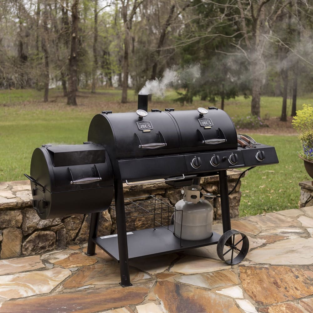 Oklahoma Joe’s Longhorn Combo Charcoal/Gas Smoker and Grill with Cover - Home/Seasonal/Summer Seasonal/Backyard Entertaining/ - Oklahoma Joe