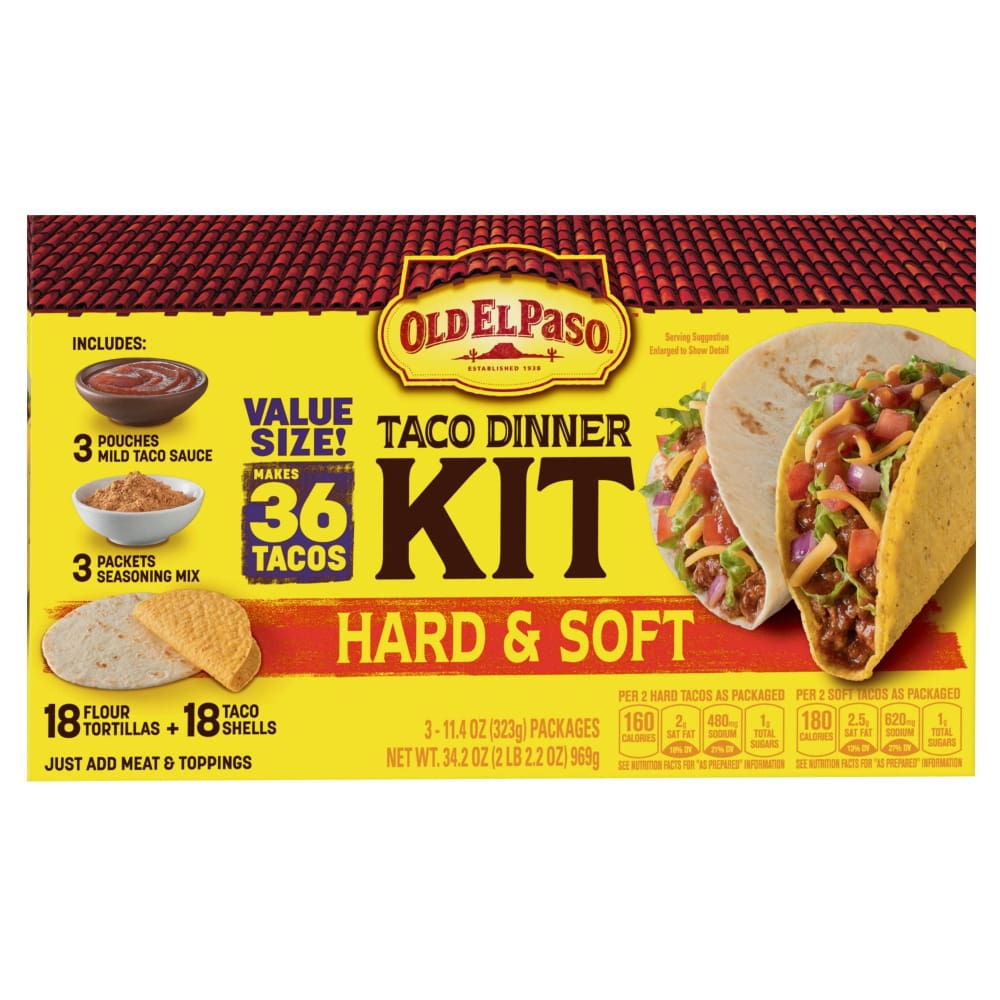 Old El Paso Hard & Soft Taco Dinner Kit 3 pk. - Old El Paso