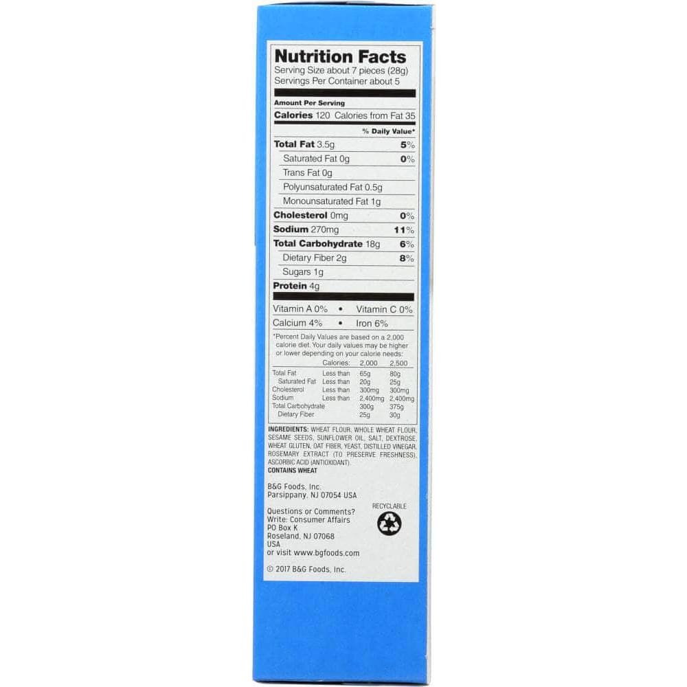 OLD LONDON Grocery > Snacks > Crackers OLD LONDON: Sesame Melba Snacks, 5.25 oz