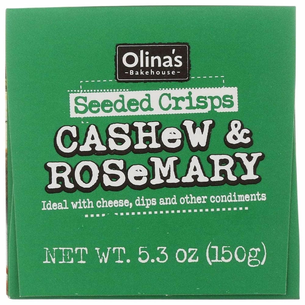OLINAS BAKEHOUSE Grocery > Snacks > Crackers OLINAS BAKEHOUSE Cashew And Rosemary Seeded Crisps, 5.3 oz