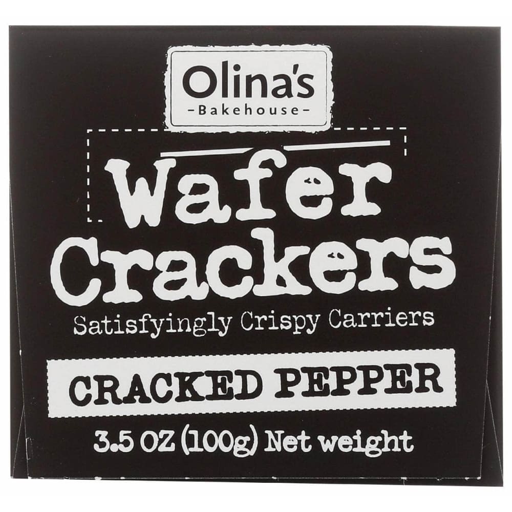 OLINAS BAKEHOUSE Grocery > Snacks > Crackers OLINAS BAKEHOUSE Cracked Pepper Wafer Crackers, 3.5 oz