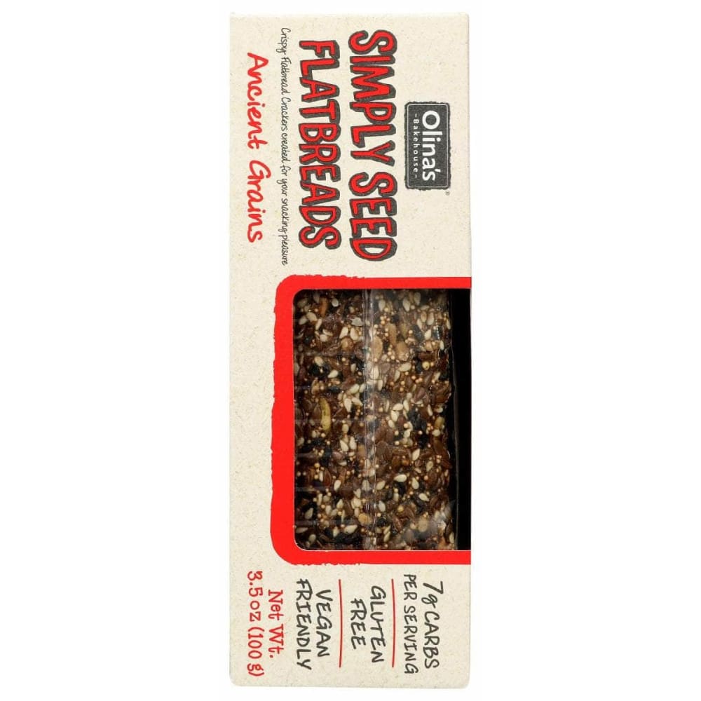 OLINAS BAKEHOUSE Grocery > Snacks > Crackers > Crackers Rice & Alternative Grain OLINAS BAKEHOUSE Flatbread Ancient Grains, 3.5 oz
