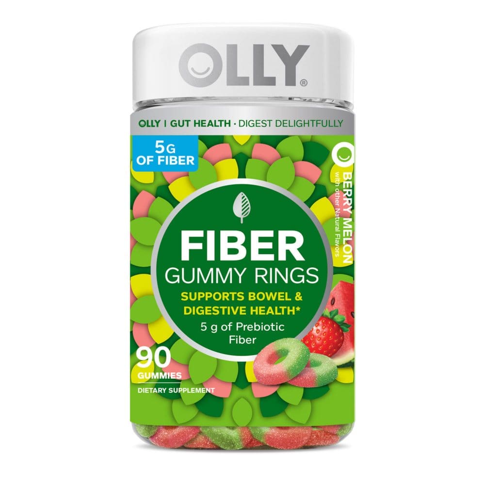 OLLY Fiber Gummy Rings 5g Prebiotic Fiber Strawberry Watermelon (90 ct.) - New Health & Wellness - ShelHealth