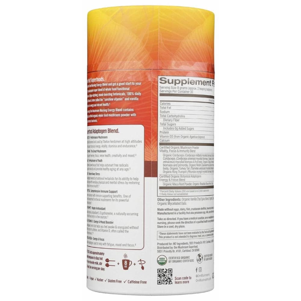 OM MUSHROOMS Vitamins & Supplements > Miscellaneous Supplements OM MUSHROOMS Morning Energy Blend, 240 gm