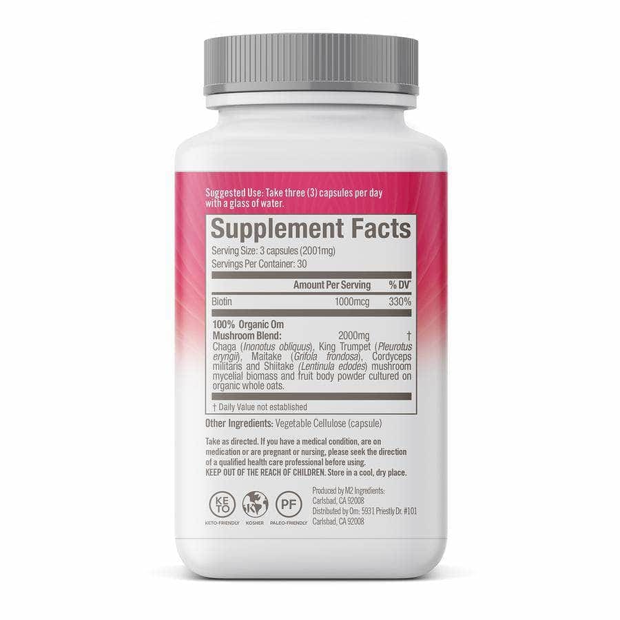 Om Organic Mushroom Nutrition Om Organic Mushroom Nutrition Beauty Full Mushroom Superfood Capsules, 90 cp