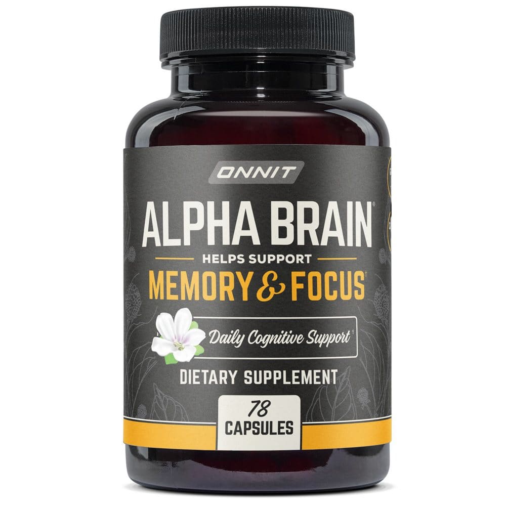 ONNIT Alpha BRAIN Premium Nootropic Brain Health Supplement Memory and Focus Support Capsules (78 ct.) - New Health & Wellness - ShelHealth