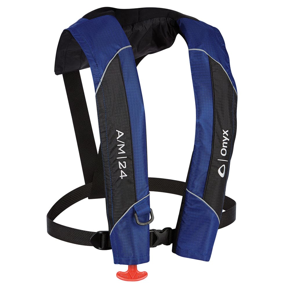Onyx A/ M-24 Automatic/ Manual Inflatable PFD Life Jacket - Blue - Paddlesports | Life Vests,Marine Safety | Personal Flotation Devices -