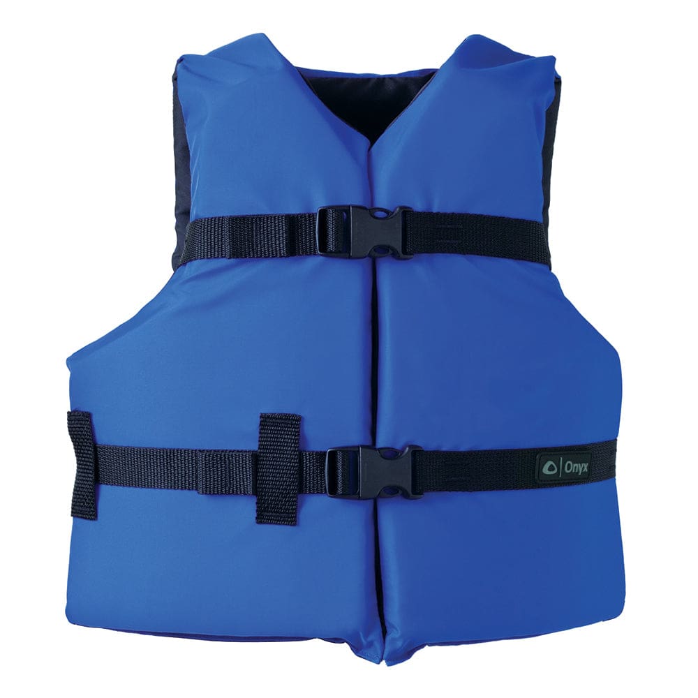 Onyx Nylon General Purpose Life Jacket - Youth 50-90lbs - Blue - Marine Safety | Personal Flotation Devices - Onyx Outdoor