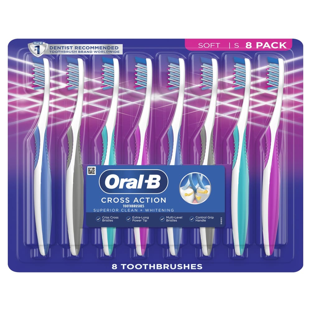 Oral-B Cross Action Manual Toothbrushes 8 pk. - Oral-B