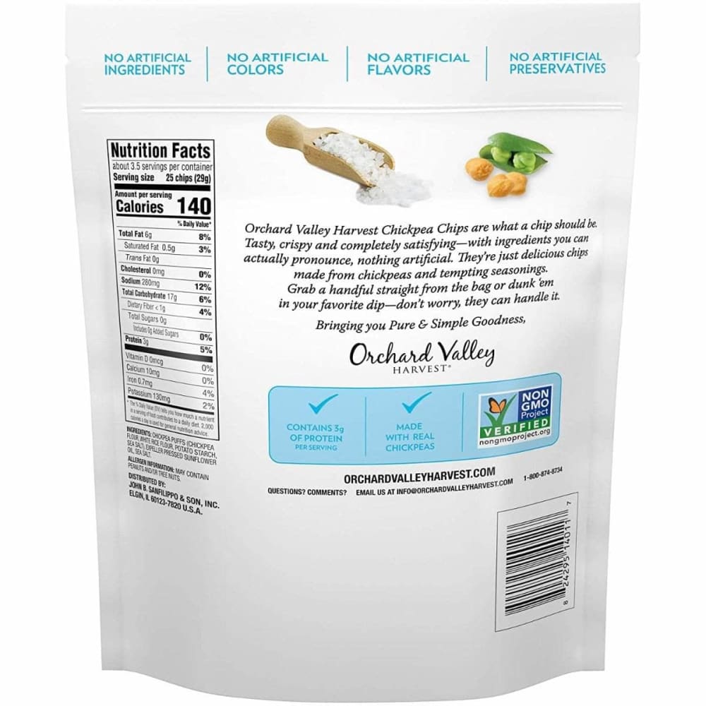 ORCHARD VALLEY HARVEST Orchard Valley Harvest Chip Chckpea Orignl Ssalt, 3.75 Oz