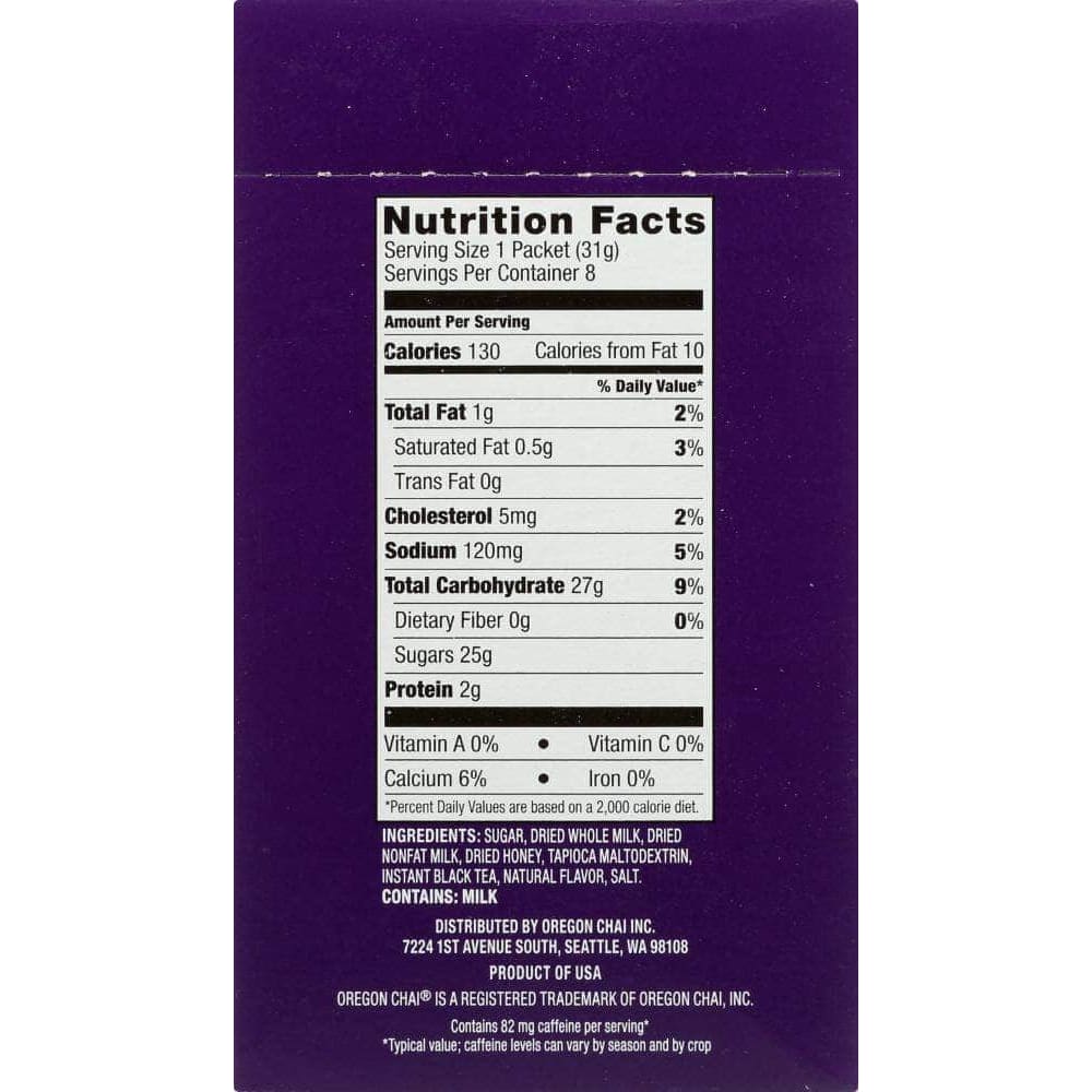 Oregon Chai Oregon Chai The Original Chai Tea Latte Powdered Mix, 8 pc