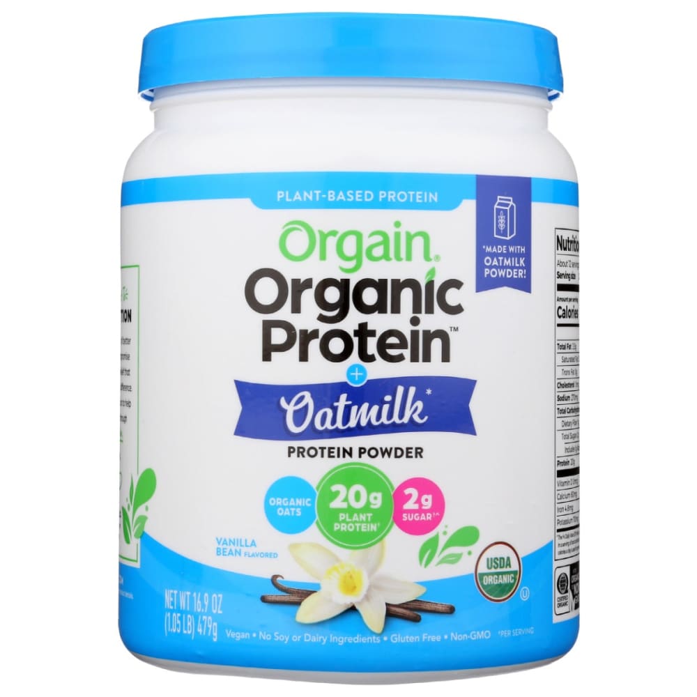ORGAIN: Organic Protein Oatmilk Plant Based Protein Powder 16.9 oz - Vitamins & Supplements > Protein Supplements & Meal Replacements -