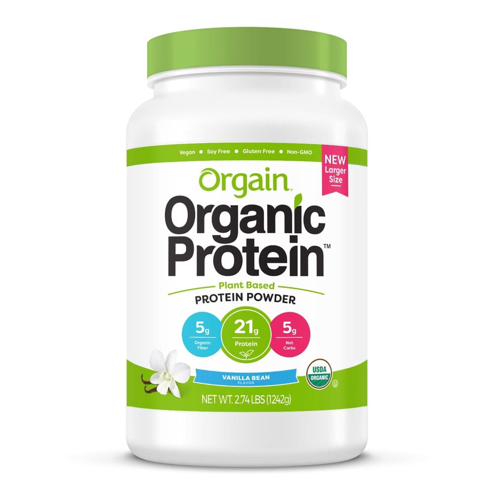 Orgain Organic Protein Plant Based Protein Powder Vanilla Bean 2.74 lbs. - Orgain