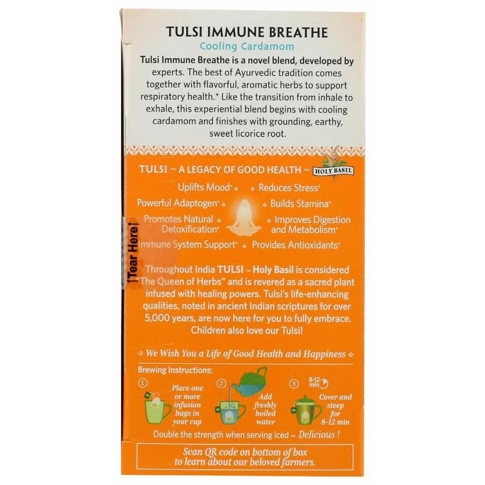ORGANIC INDIA Organic India Tea Tulsi Immune Breathe, 18 Bg