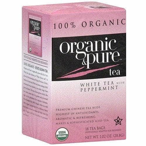 ORGANIC & PURE ORGANIC & PURE Tea White Pprmnt Org, 18 bg