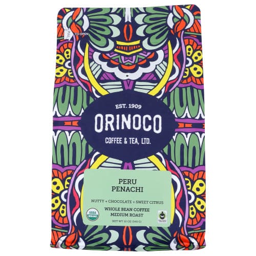 ORINOCO COFFEE TEA: Organic Peru Penachi Coffee Whole Bean 12 oz (Pack of 2) - Beverages > Coffee Tea & Hot Cocoa - ORINOCO COFFEE TEA
