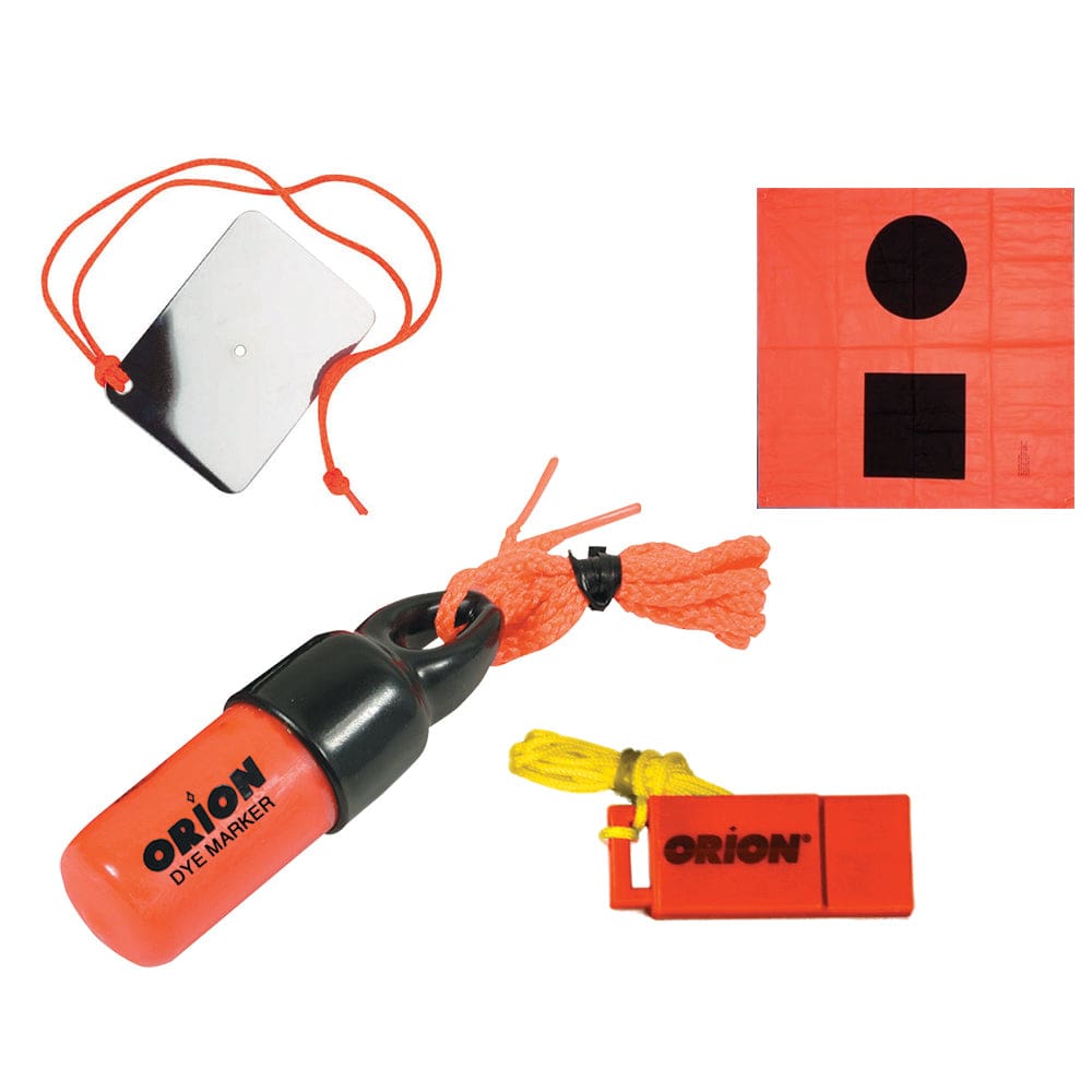 Orion Signaling Kit - Flag Mirror Dye Marker & Whistle - Boat Outfitting | Accessories,Marine Safety | Accessories - Orion
