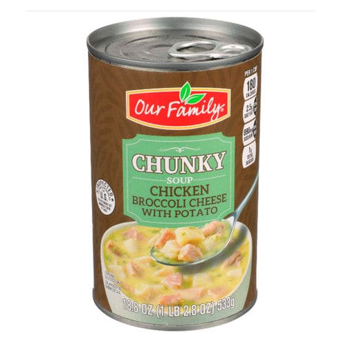 Our Family Chunky Chicken & Broccoli Ready-To-Eat 18.8oz (Case of 12) - Misc/Our Family - Our Family