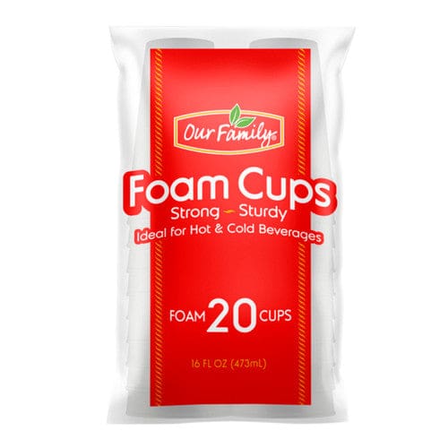 Our Family Foam Cups 16oz 20ct (Case of 12) - Misc/Our Family - Our Family