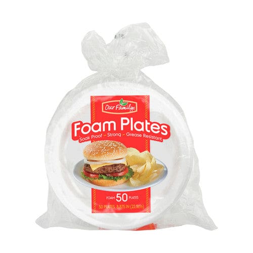 Our Family Foam Plates 8.875in 50ct (Case of 12) - Misc/Our Family - Our Family