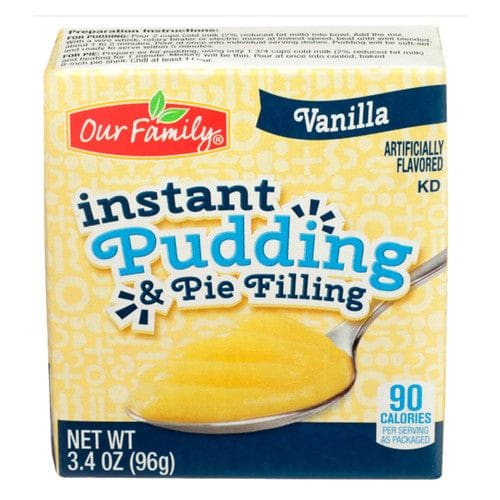 Our Family Instant Vanilla Pudding 3.4oz (Case of 24) - Misc/Our Family - Our Family