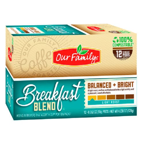 Our Family K-Cups Breakfast Blend Coffee 12ct (Case of 6) - Free Shipping Items/Coffee - Our Family