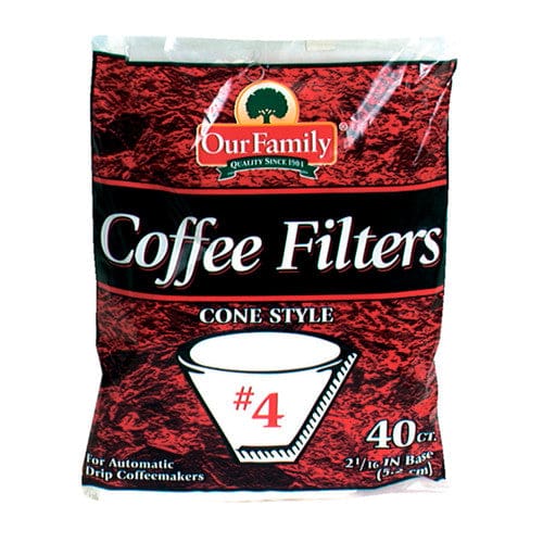 Our Family White Cone Coffee Filters 40ct - Free Shipping Items/Coffee - Our Family