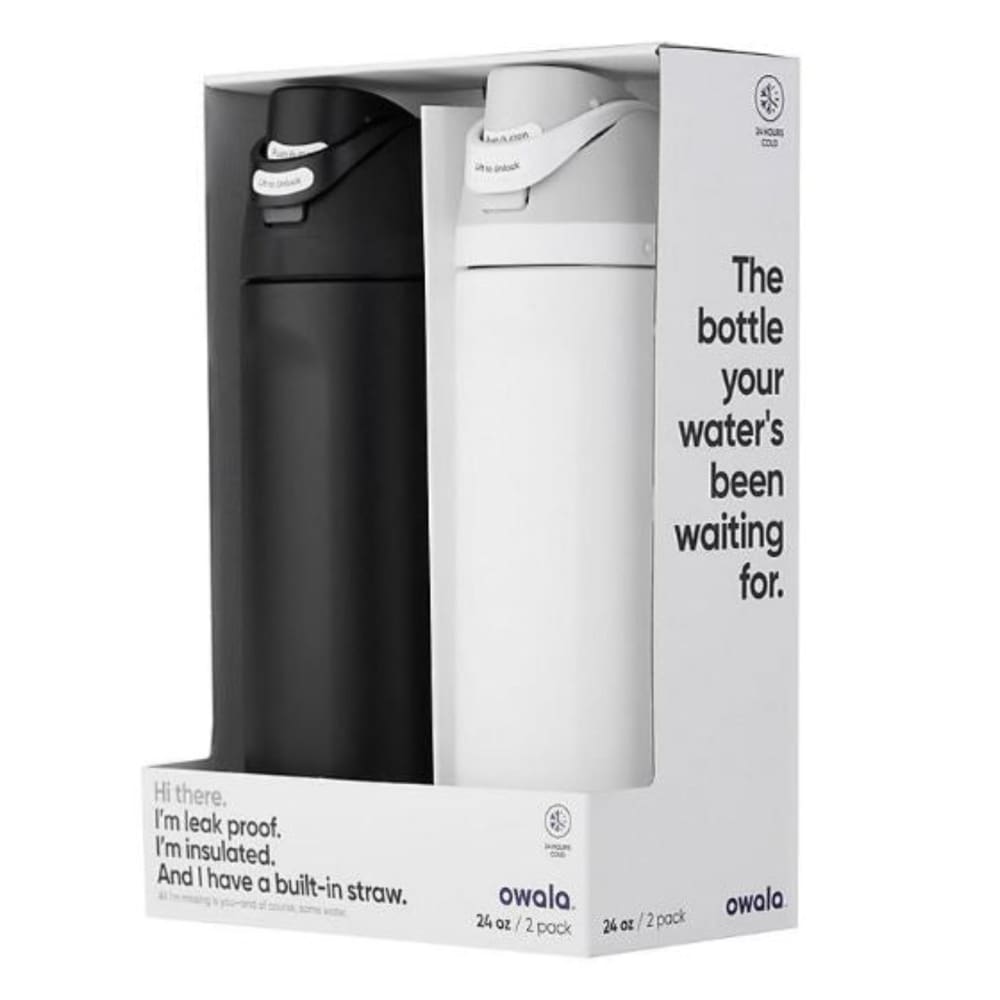 Owala FreeSip 24-oz. Stainless Steel Water Bottle Combo Pack (Assorted Colors) - Owala
