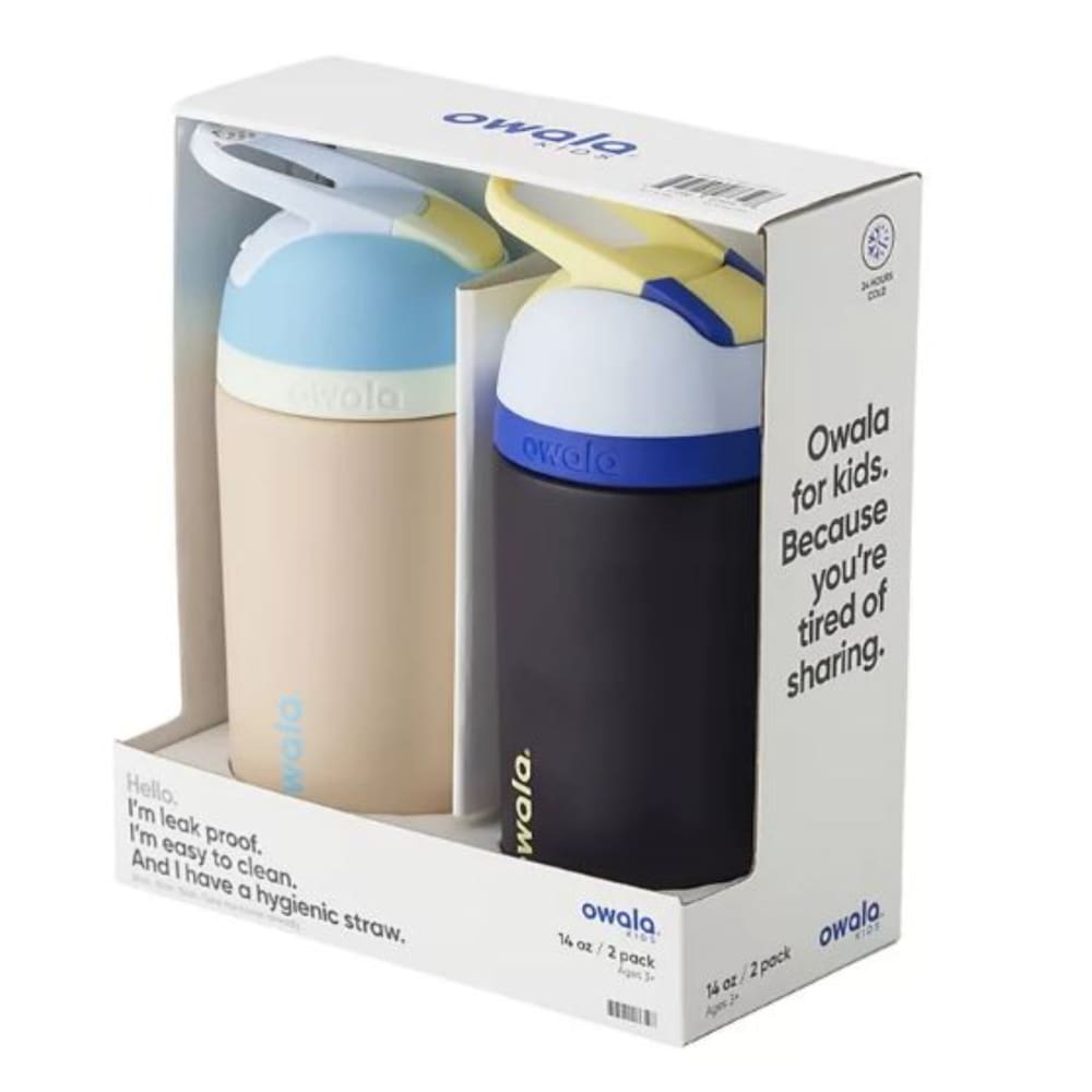 Owala Kids Flip 14-oz. Stainless Steel Water Bottle Combo Pack (Assorted Colors) - Owala