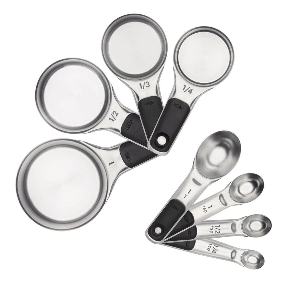 OXO 8-Piece Stainless Steel Measuring Cups and Spoons Set - Kitchen Utensils - OXO
