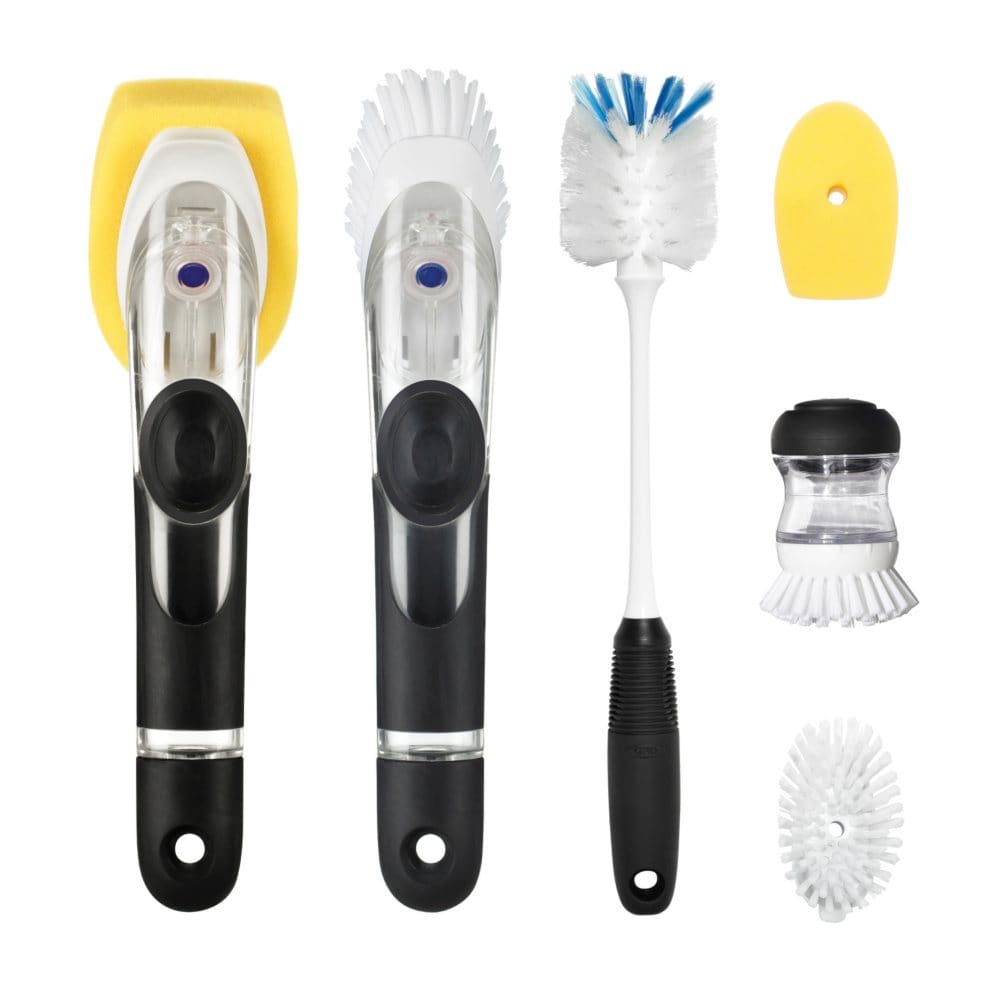 OXO SoftWorks 6-Piece Soap Dispensing Brush Set - Instant Savings - ShelHealth