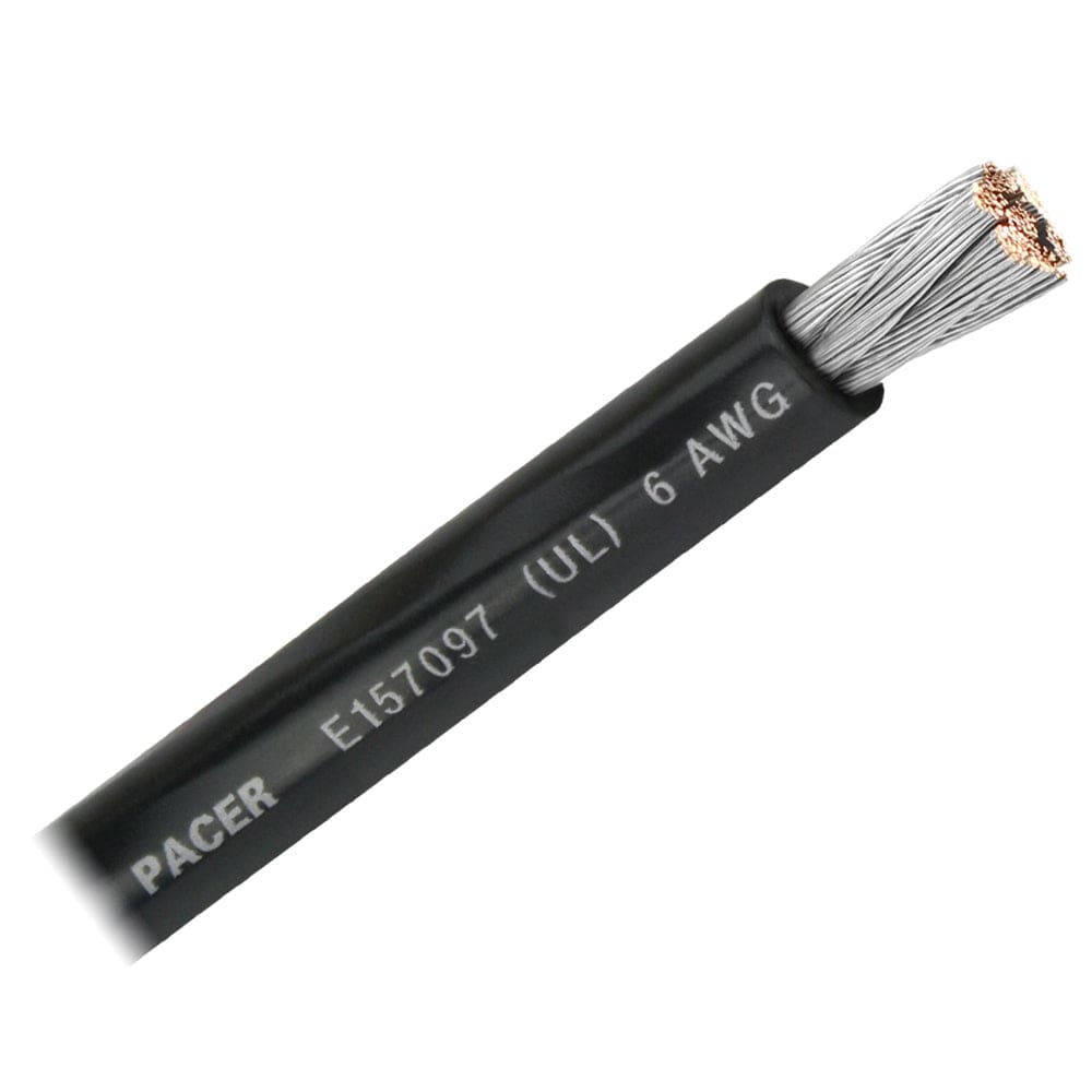 Pacer Black 6 AWG Battery Cable - Sold By The Foot (Pack of 6) - Electrical | Wire - Pacer Group